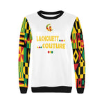 KENTE BUTAN Women's Rib Cuff Crew Neck Sweatshirt