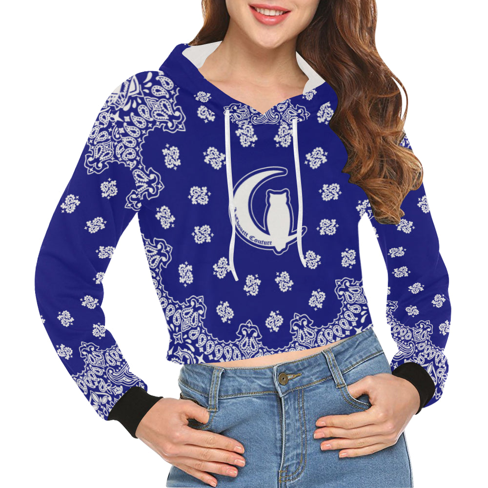 BANDANA Cs'UP All Over Print Crop Hoodie for Women