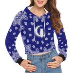 BANDANA Cs'UP All Over Print Crop Hoodie for Women