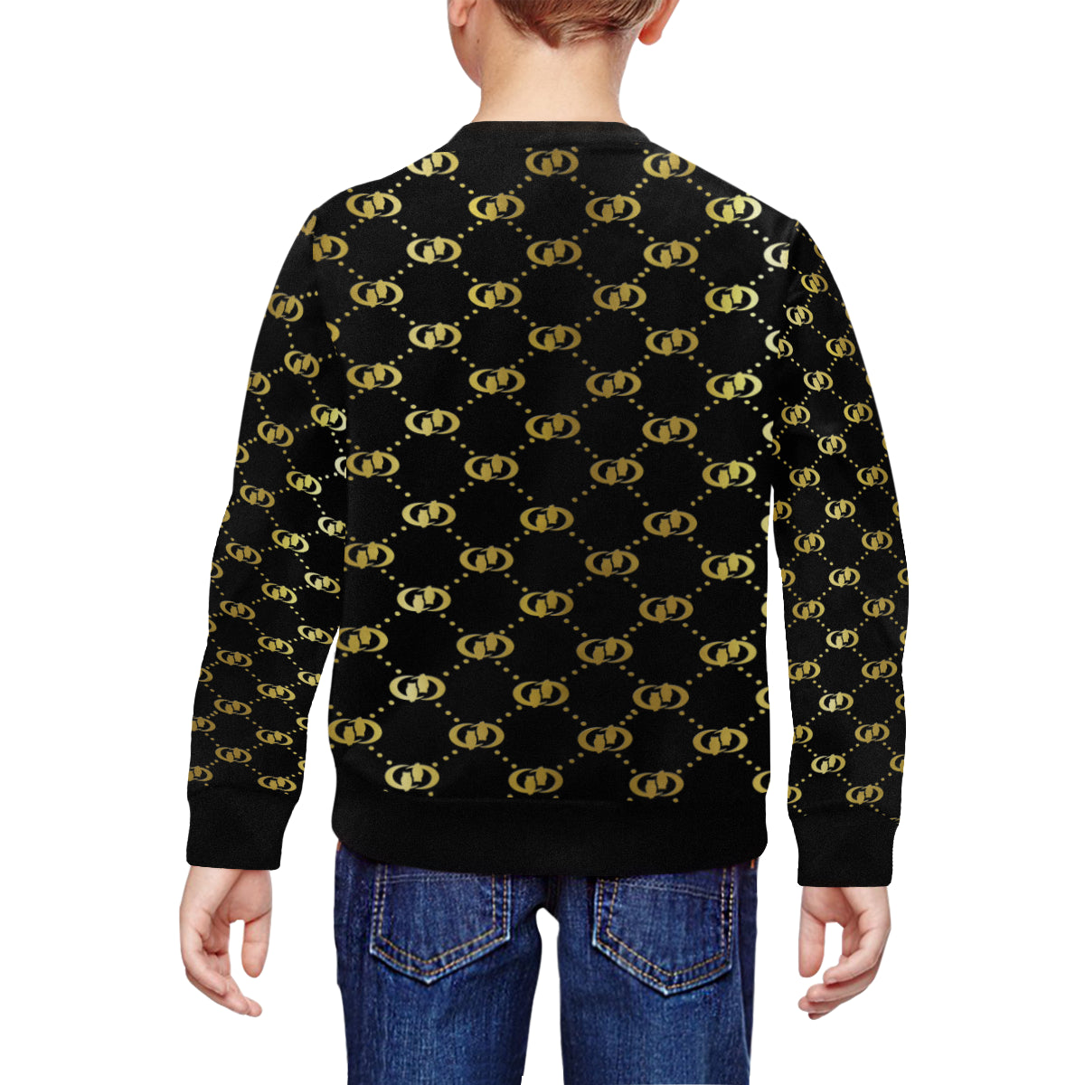 EXCELLANCE BLCCGLD All Over Print Crewneck Sweatshirt for Kids (Model H29)