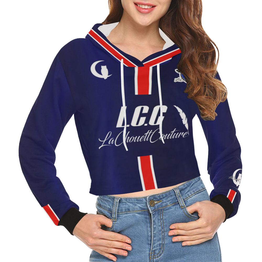 FC PANAME All Over Print Crop Hoodie for Women (Model H22)