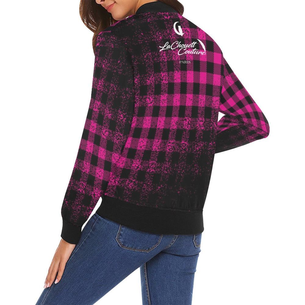 DUSTY PLAID Bomber Jacket for Women