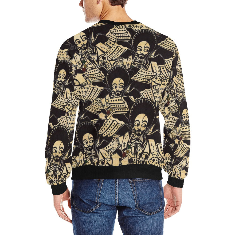 SATTA MASSAGANA Men's Rib Cuff Crew Neck Sweatshirt
