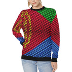 ERITREA FLAG Women's Rib Cuff Crew Neck Sweatshirt (Model H34)