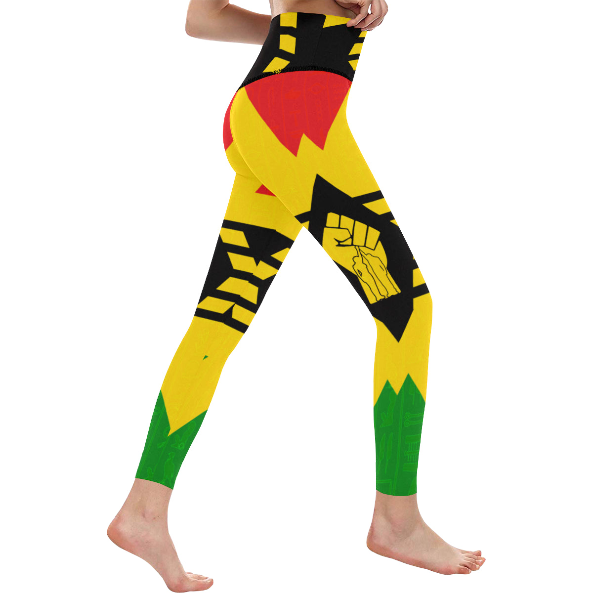 FIST UP RBG All Over Print High-Waisted Leggings