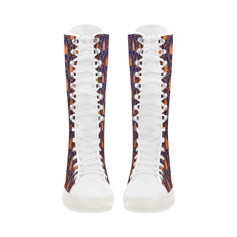 HIGHLEAF ORANGE Canvas Long Boots For Women Model 7013H