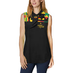 KENTE BUTAN Women's Bow Tie V-Neck Sleeveless Shirt