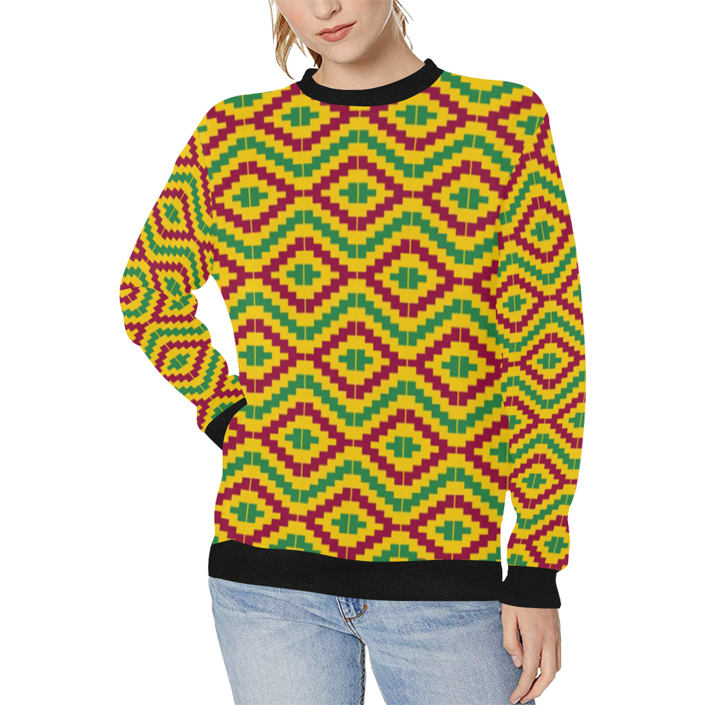 FRACTAL KMT Women's Rib Cuff Crew Neck Sweatshirt (Model H34)