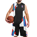 FRANCE Men's V-Neck Basketball Uniform