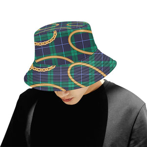 PLAID IN GOLD All Over Print Bucket Hat