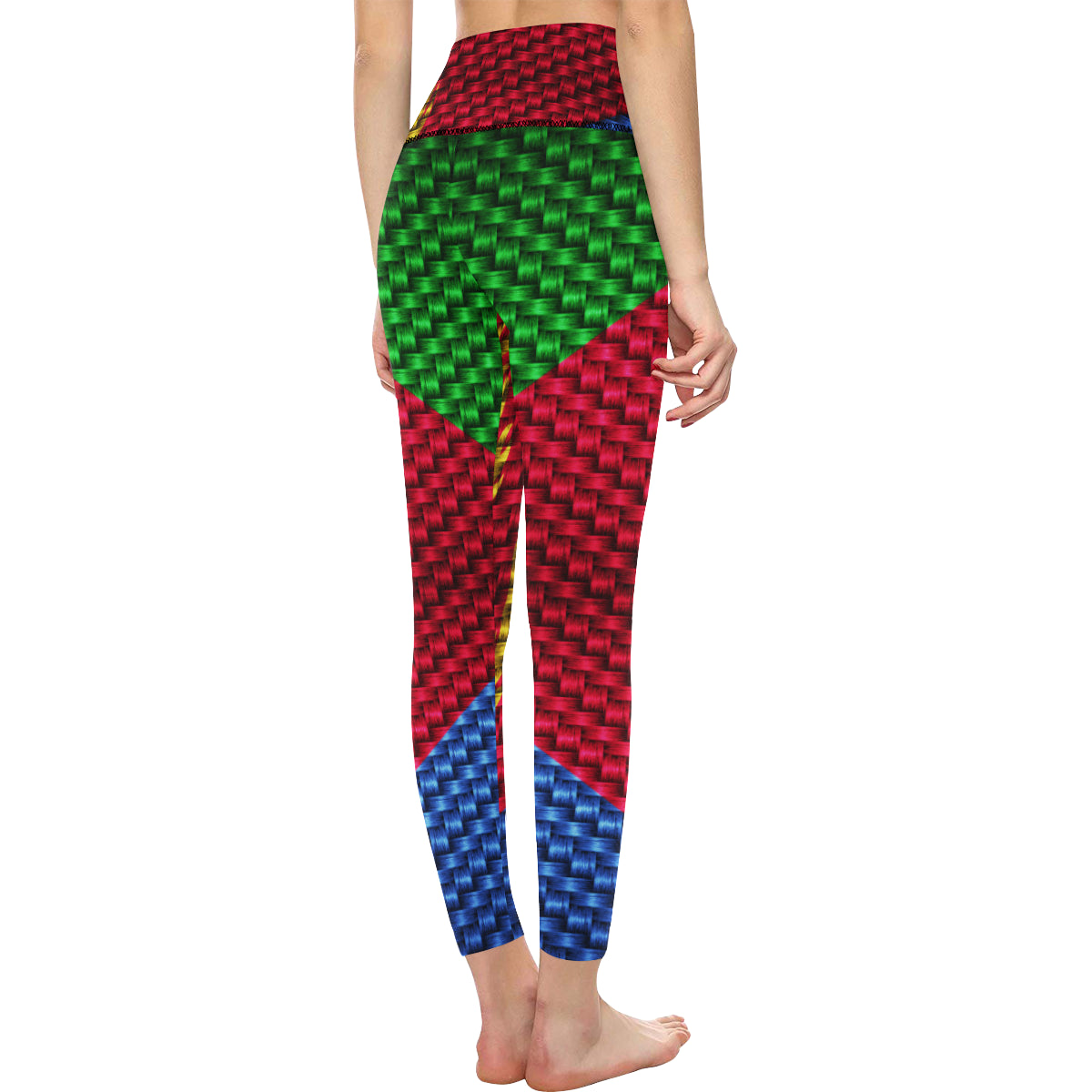 ERITREA FLAG All Over Print High-Waisted Leggings