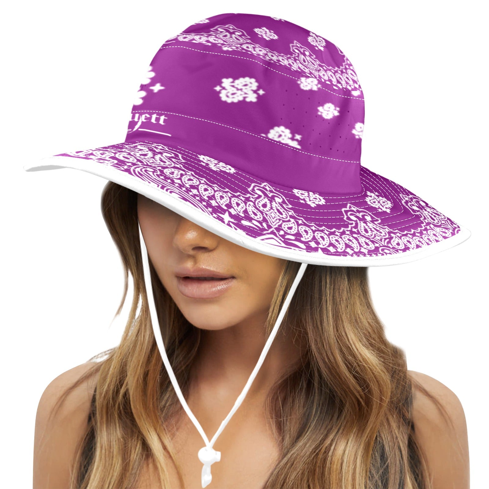 BANDANA Wide Brim Bucket Hat