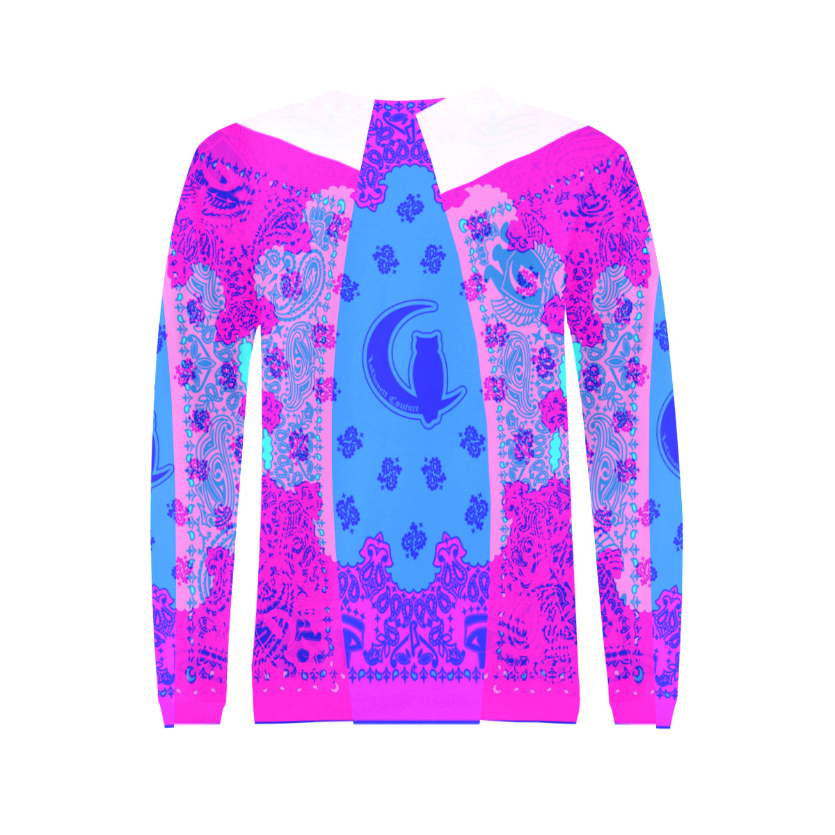 RBG BANDANA Women's Rib Cuff Crew Neck Sweatshirt (Model H34)