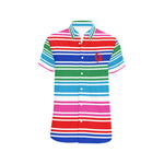 CHUCCY Men's All Over Print Short Sleeve Shirt