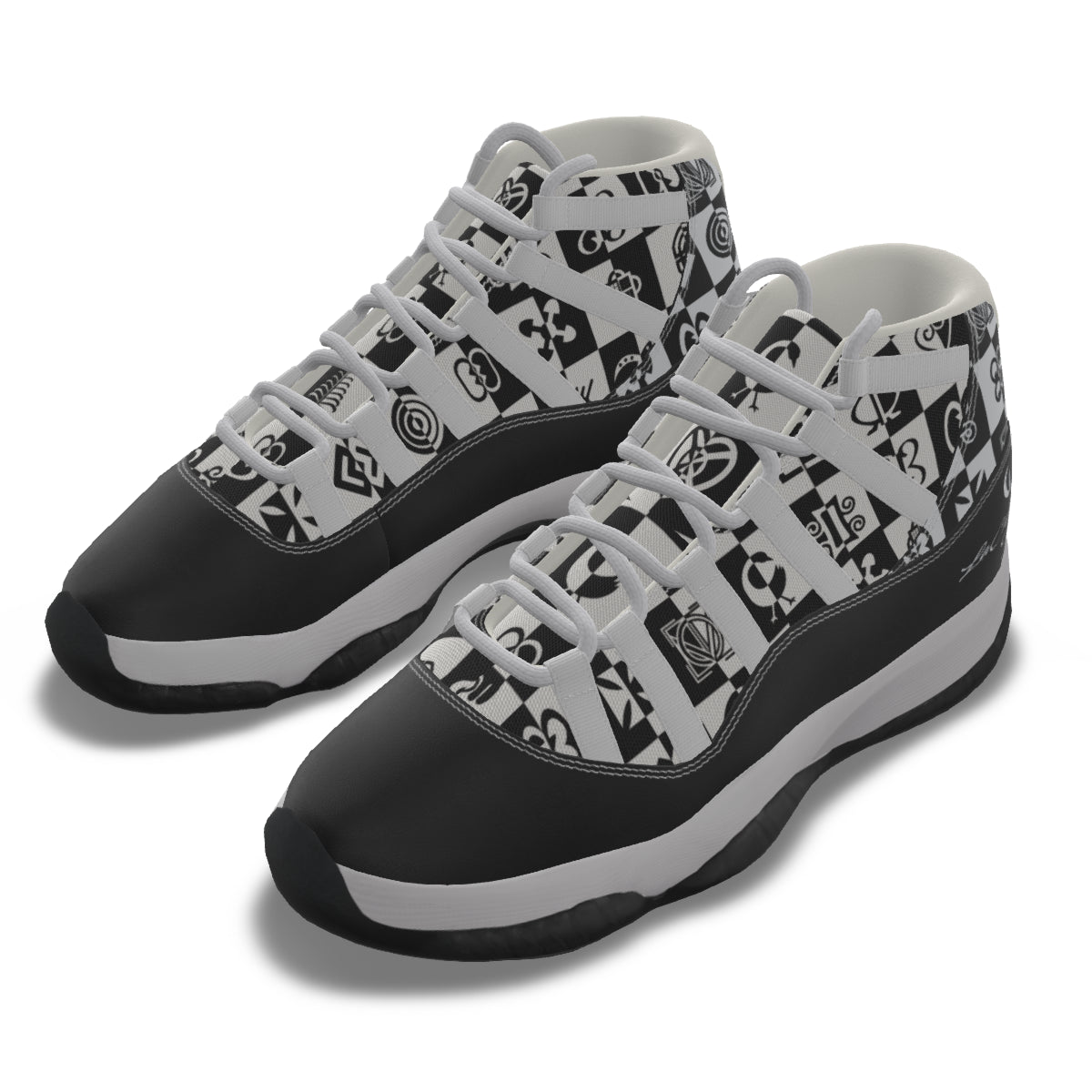 ADINKRA Men's High Top Basketball Shoes