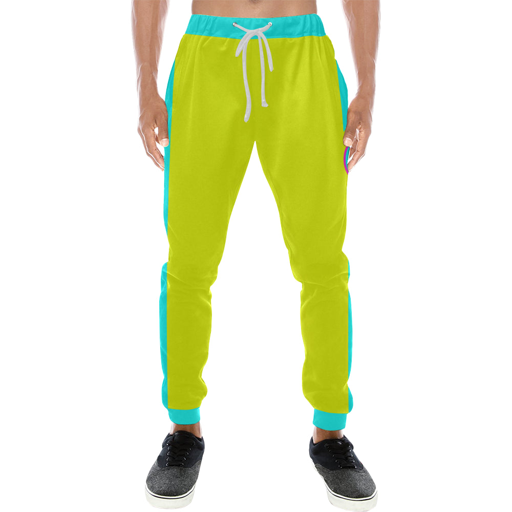 FRESH UP YELLOW Men's All Over Print Sweatpants (Model L11)