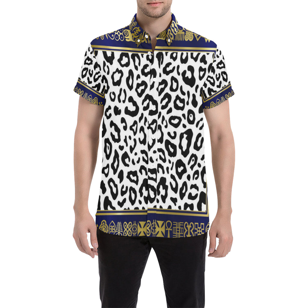 V.I.P Men's All Over Print Short Sleeve Shirt
