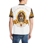 SEKHMET GODDESS Men's All Over Print T-Shirt (Solid Color Neck) (Model T63)