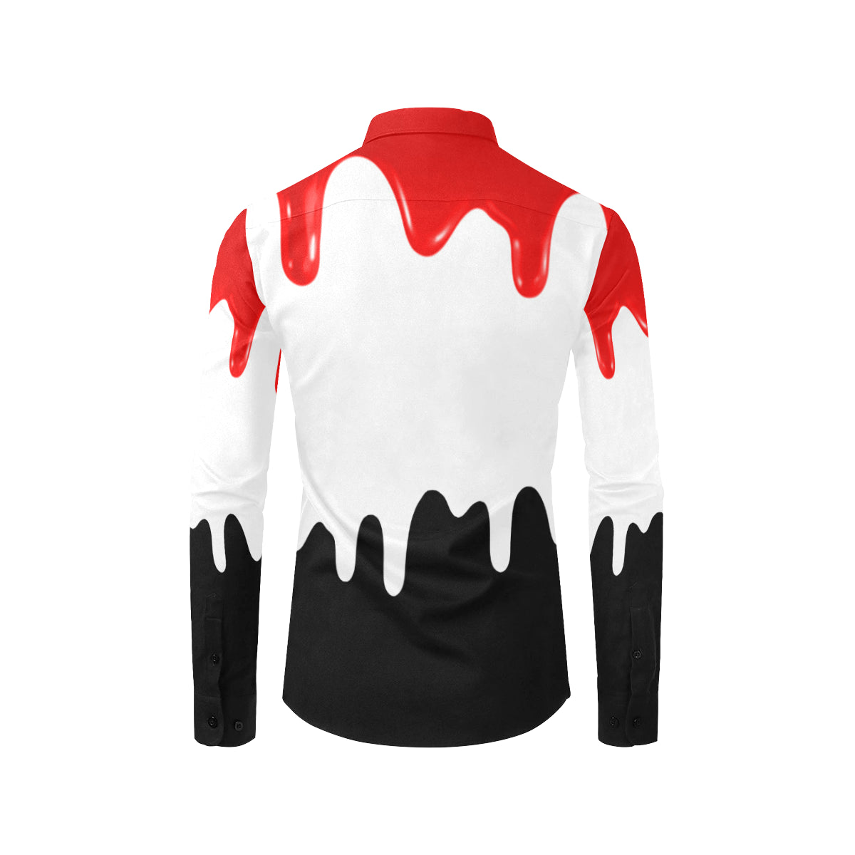 DRIPPIN RED Men's All Over Print Casual Dress Shirt (Model T61)