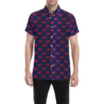 EXCELLENCE BLURED Men's All Over Print Short Sleeve Shirt