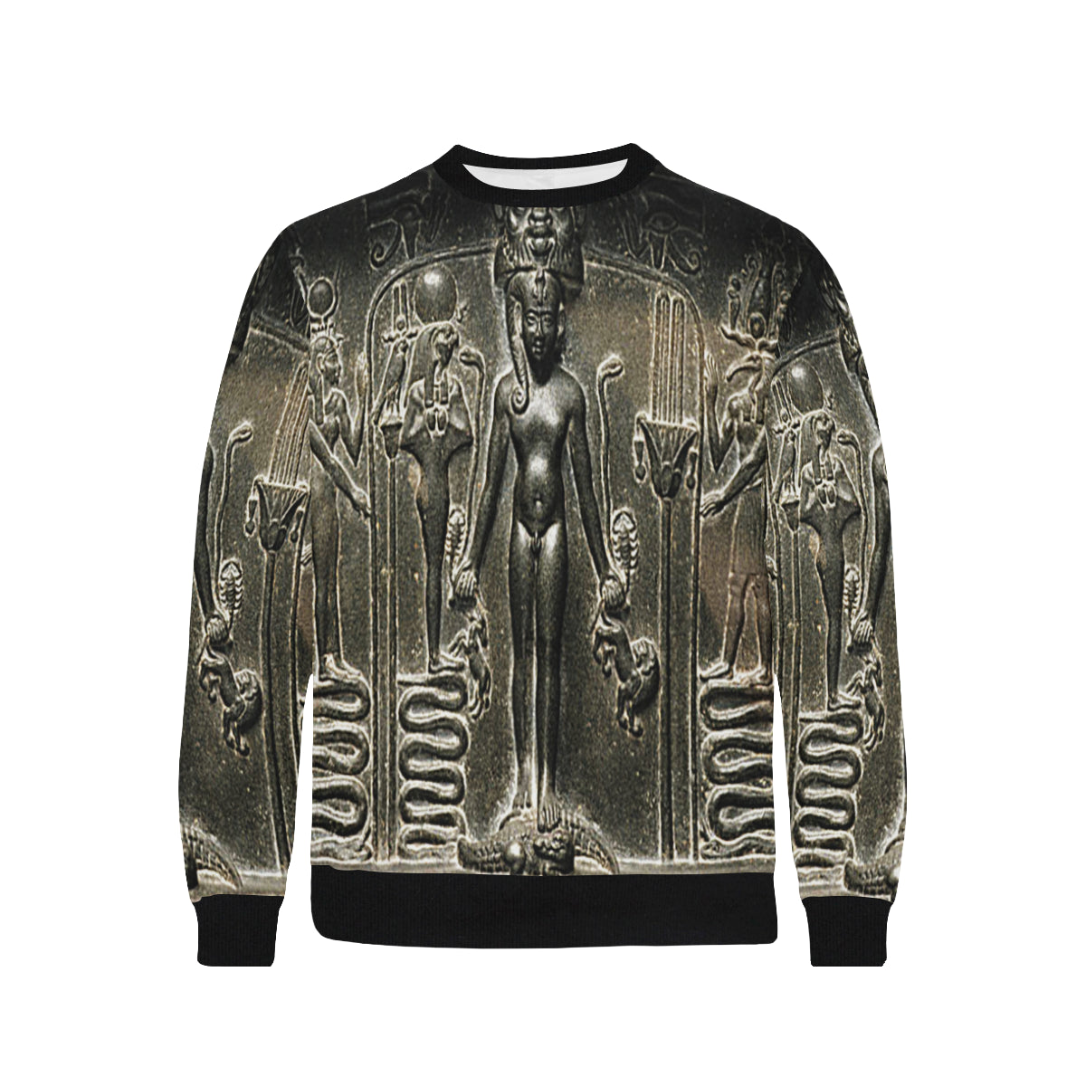 HORUS THE SON OSORKAN Men's Rib Cuff Crew Neck Sweatshirt