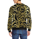 GORGIOUS GLDBLCC LEAF Men's Rib Cuff Crew Neck Sweatshirt