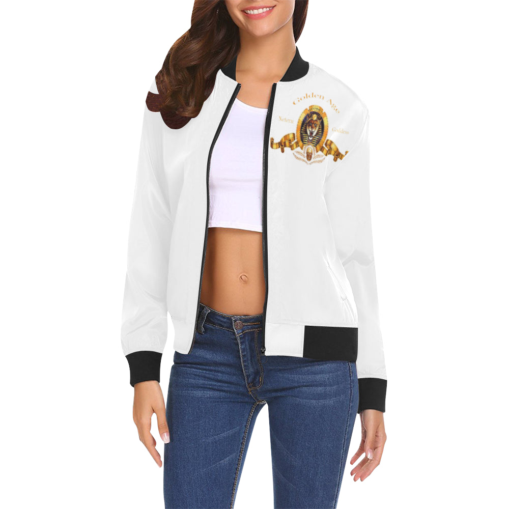 SEKHMET GODDESS All Over Print Bomber Jacket for Women (Model H19)