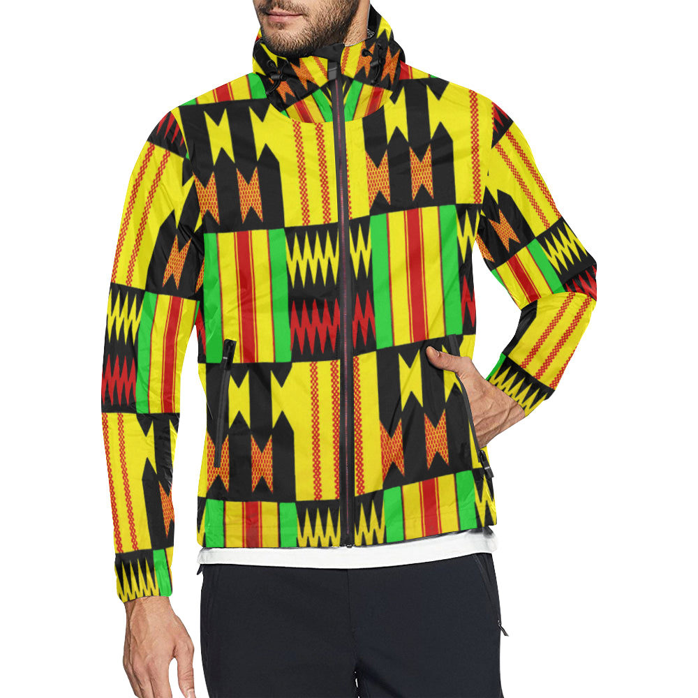 KENTE FULL RASTA All Over Print Windbreaker for Unisex