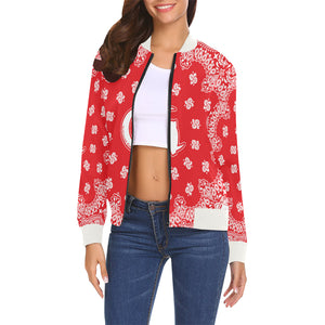 BANDANA All Over Print Bomber Jacket for Women