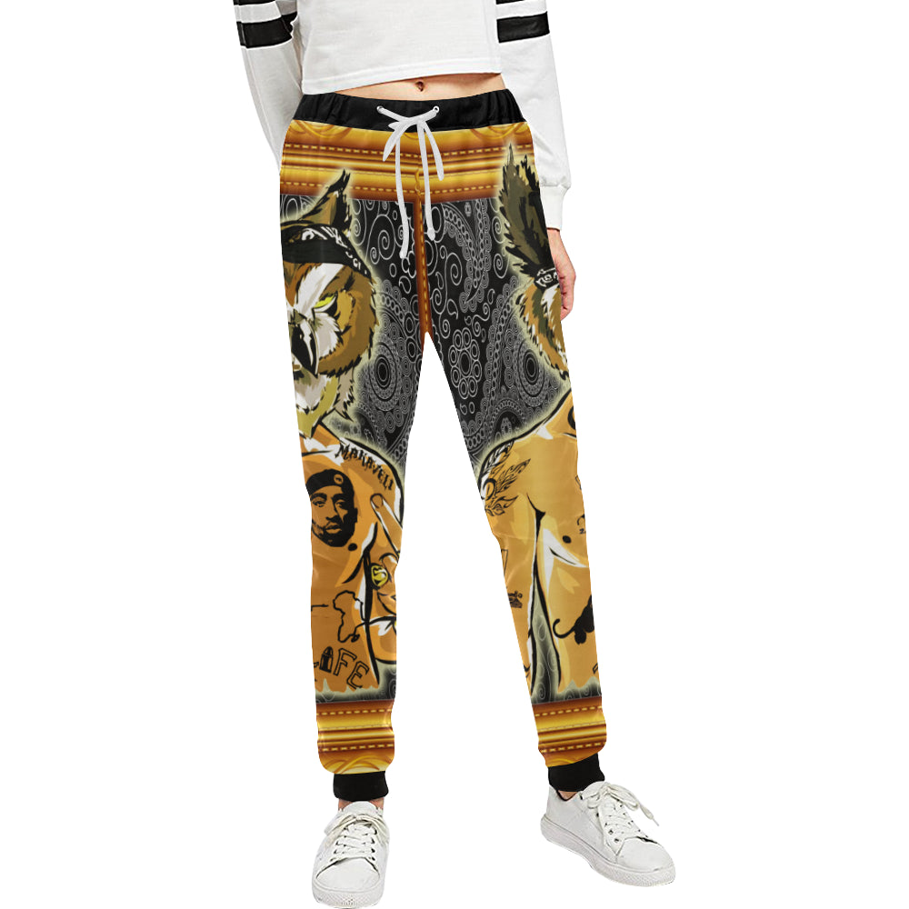 2PAC CHOUETT Women's All Over Print Sweatpants