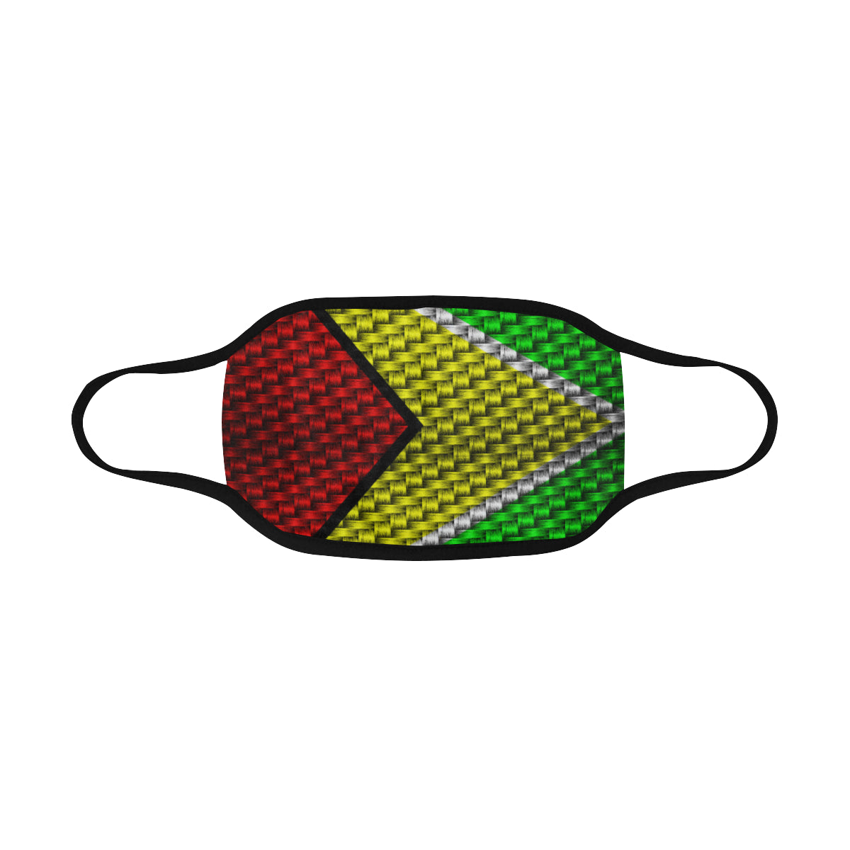 GUYANA FLAG Mouth Mask in One Piece (2 Filters Included) (Model M02)