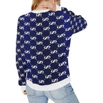 EXCELLENCE BLWHT Women's Rib Cuff Crew Neck Sweatshirt (Model H34)