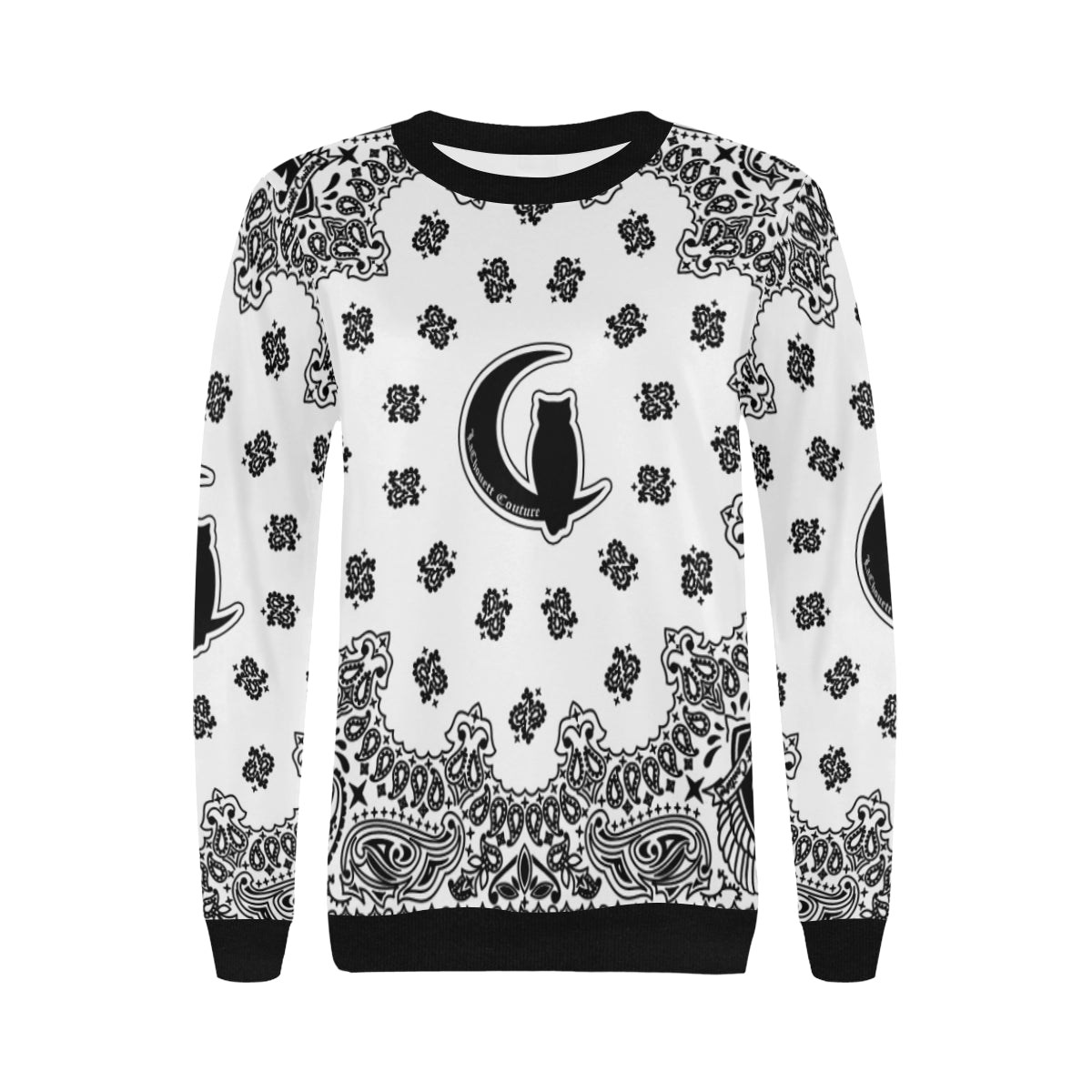 BANDANA WHITY Women's Rib Cuff Crew Neck Sweatshirt