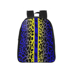 JAGUAR SKIN BLUE School Backpack (Medium)