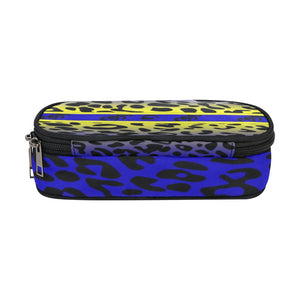 JAGUAR SKIN BLUE Pencil Pouch/Large