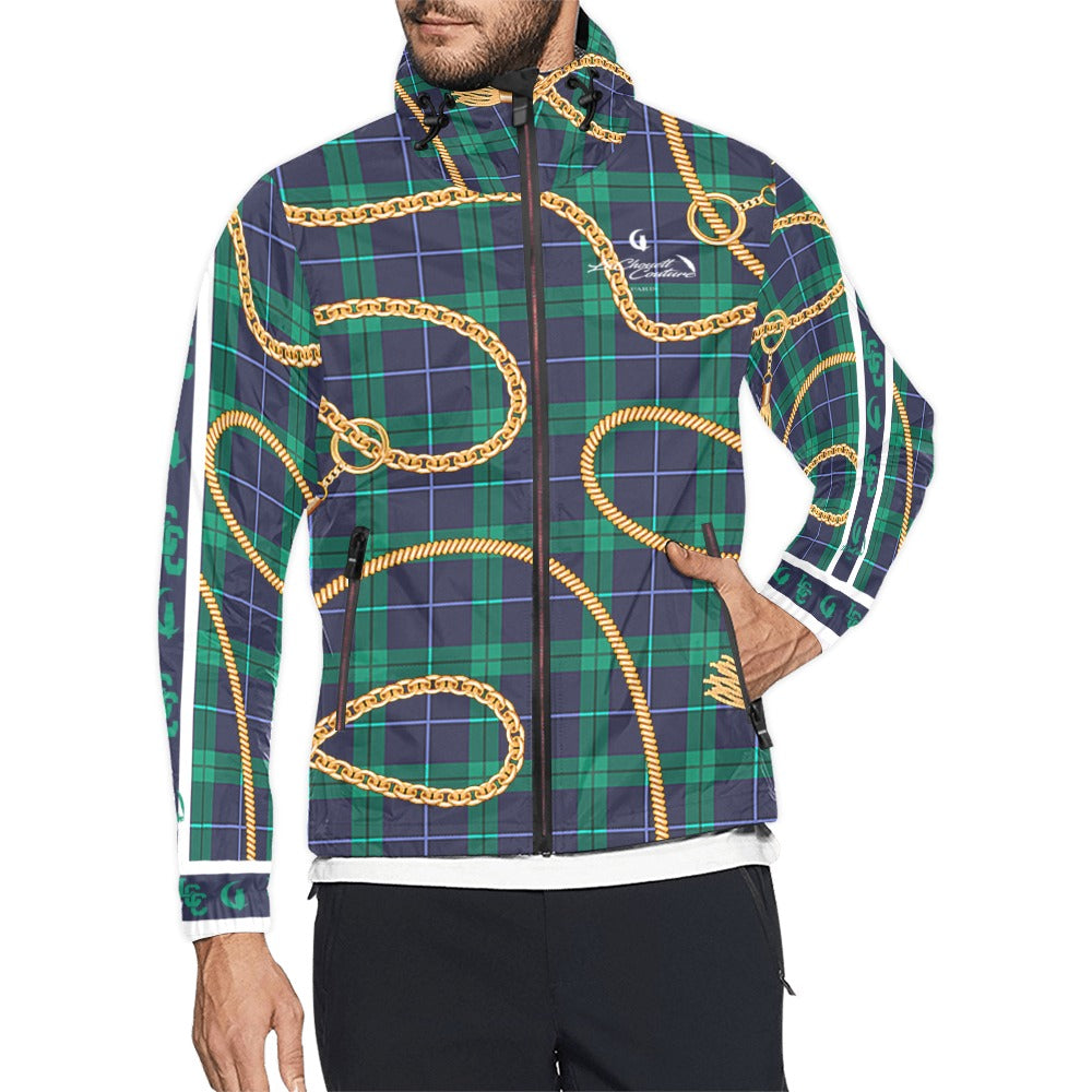 PLAID IN GOLD Unisex All Over Print Windbreaker