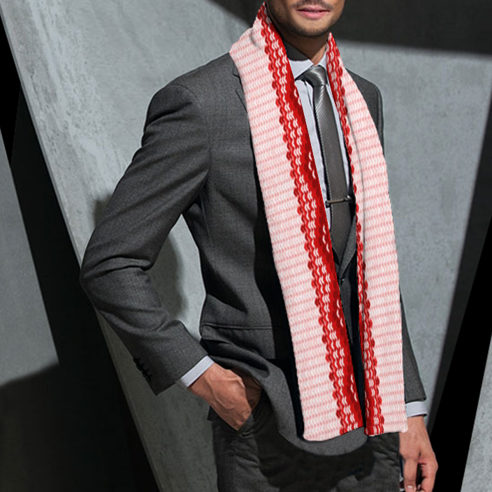 LCC KNITTED RED Velvet Scarf