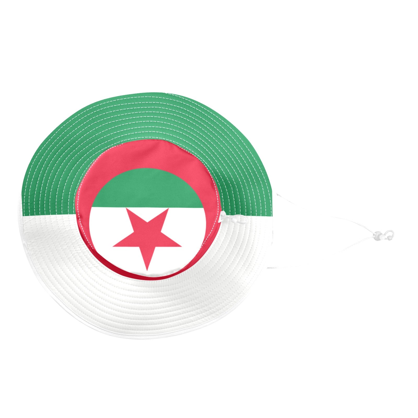 ALGERIA FLAG Wide Brim Bucket Hat