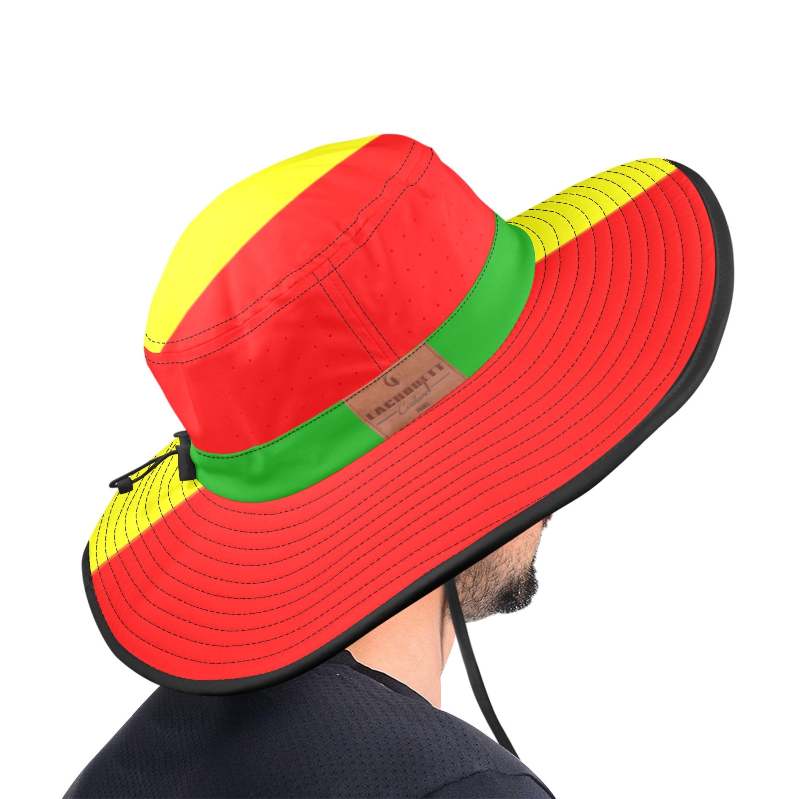 GUINEE FLAG Wide Brim Bucket Hat