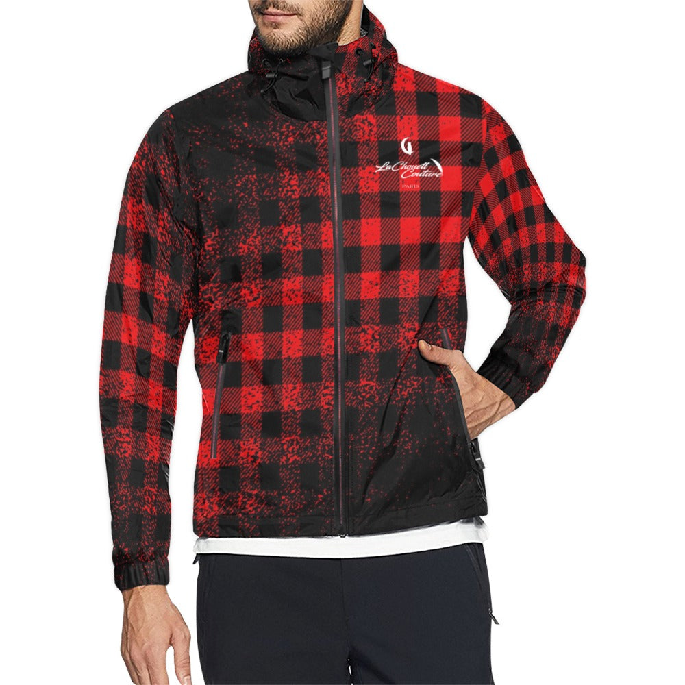 Dusty Plaid Unisex All Over Print Windbreaker