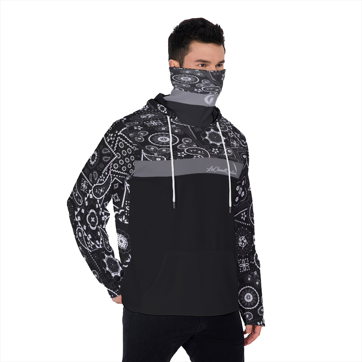 BANDANA VIRAL BLCC Pullover Hoodie With Mask