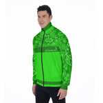 BANDANA VIRAL GREEN Stand Collar Jacket