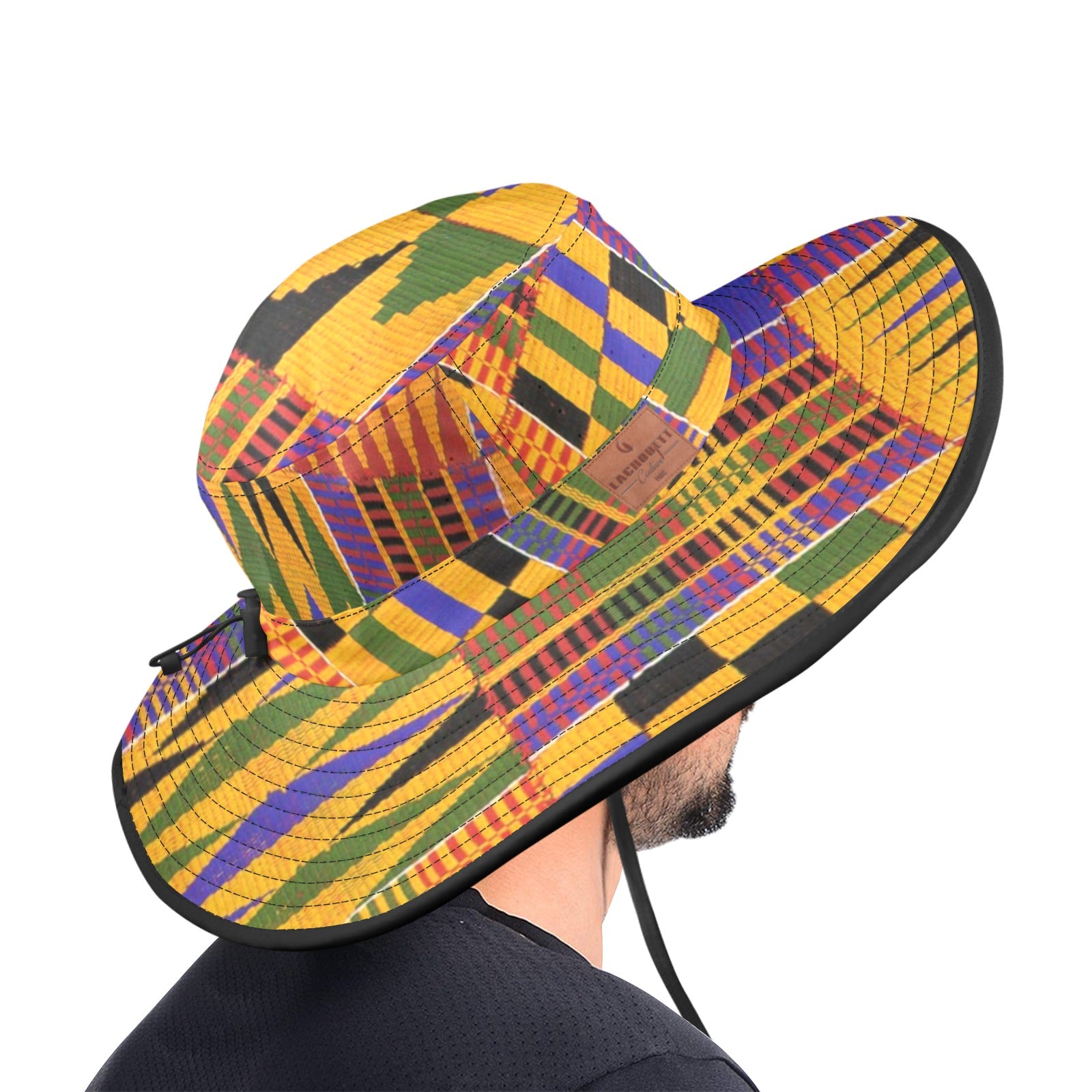 KENTE FULLY Wide Brim Bucket Hat