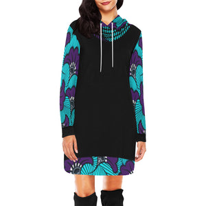 AFRIKA FLOWER All Over Print Hoodie Mini Dress