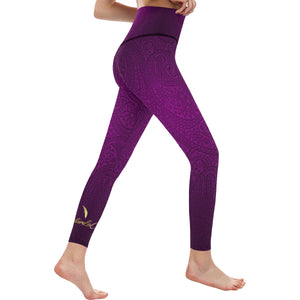 BANDANA LUXURY GRAPES High-Waisted Leggings