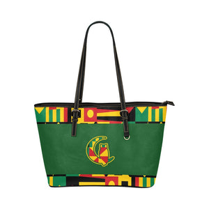 KENTE BUTAN Leather Tote Bag/Large