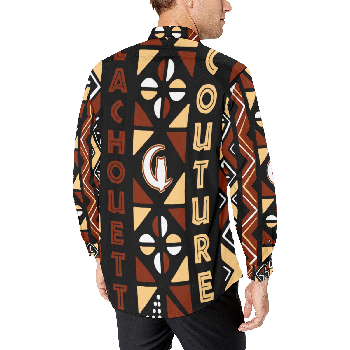 BOGOLAN STYLE Men's All Over Print Casual Dress Shirt