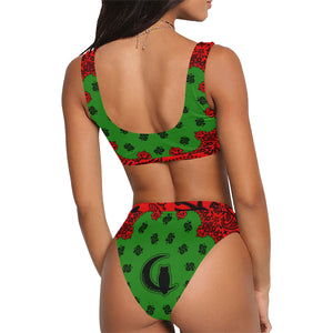 LCC KMT NUBIAN Sport Top & High-Waisted Bikini Swimsuit