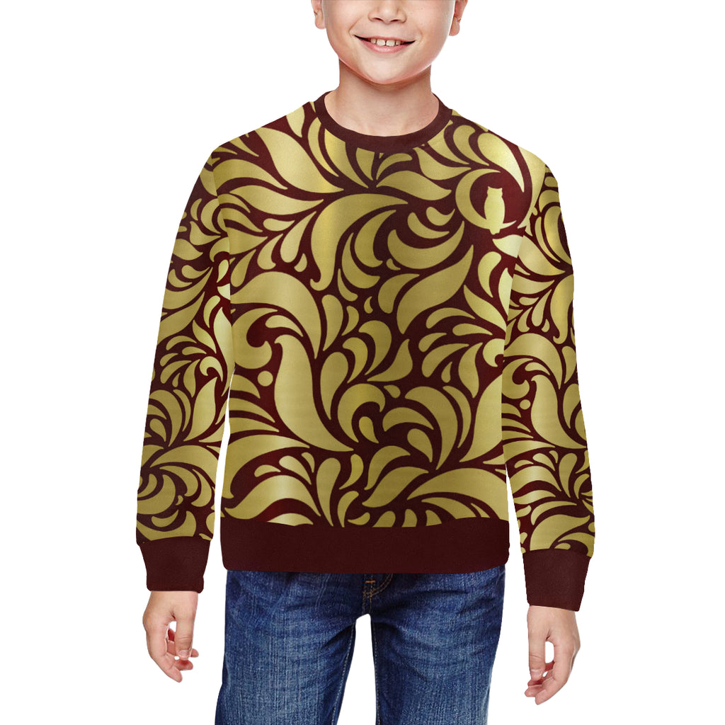 GORGIOUS LEAF BRDX All Over Print Crewneck Sweatshirt for Kids (Model H29)