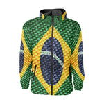 BRASIL FLAG All Over Print Windbreaker for Unisex